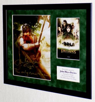 Lord of the Rings - John Rhys-Davies (Gimli) Premium Framed, signed + COA & Photo signing session