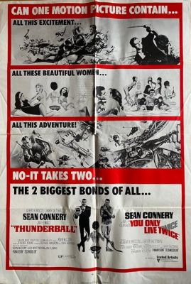 Anonymous - James Bond double feature Thunderball / You Only Live Twice - 1970s | Catawiki