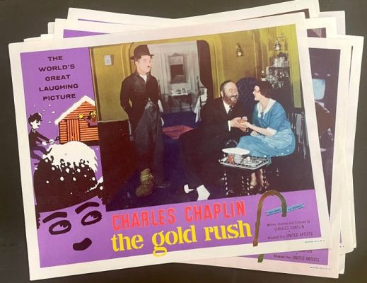 Official United Artists Studio Artwork - Charlie Chaplin’s "The Gold Rush" – Original US Lobby Card Set of 6 - 1950s | Catawiki