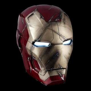 IRON MAN 3 (2013) - Lot 281 - Iron Man‘s (Robert Downey, Jr.) Light-Up Distressed Mk42 Helmet