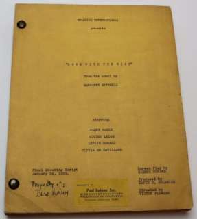 GONE WITH THE WIND / Sidney Howard 1939 Movie Script of Margaret Mitchell novel | eBay US (Buy It Now)