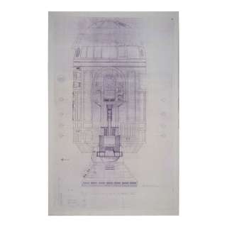 STAR WARS: A NEW HOPE (1977) - Lot #385 : Linen-Backed Full-Scale Port Elevation "Robot R2" Production Blueprint