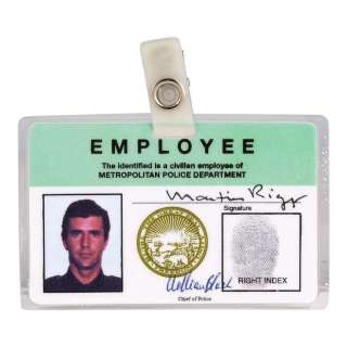 LETHAL WEAPON (1987) - Lot #1085 : Production-Made Martin Riggs (Mel Gibson) Metropolitan Police ID