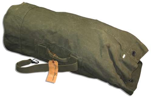 John Wayne Duffel Bag Used in Production of ’’The Green Berets’’ -- With John Wayne’s Name & Initials on the Tags -- From His Estate | Nate Sanders