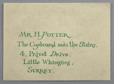 Harry Potter and the Philosopher’s Stone (2001) production made sealed unopened envelope addressed… | Ewbank’s