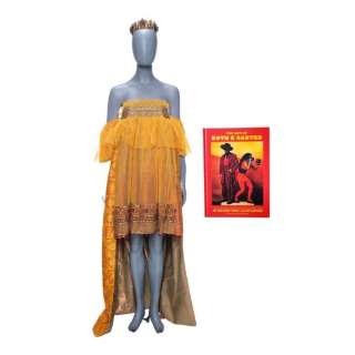 COMING 2 AMERICA (2021) - Lot #14: Omma‘s Golden Dress and Crown with Signed "The Art of Ruth E. Carter" Book