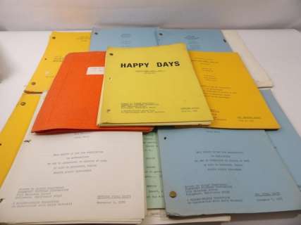 Large Lot of Happy Days Tv Series Scripts | Eagles Corps International LLC