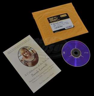Lot 171 - Law Abiding Citizen - CD-R, Mailer & Sarah‘s Funeral Program
