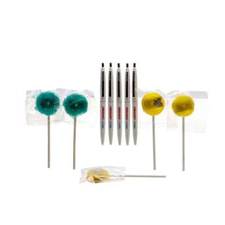 Lot #37 – Candyman (2021) William Burke Colman Domingo Production Used Razor Blade Lollipops & Laundromat Pens