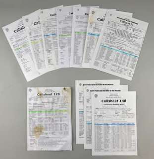 Harry Potter - 12 personal Callsheets given to and used by Daniel Radcliffe with his name… | Ewbank’s
