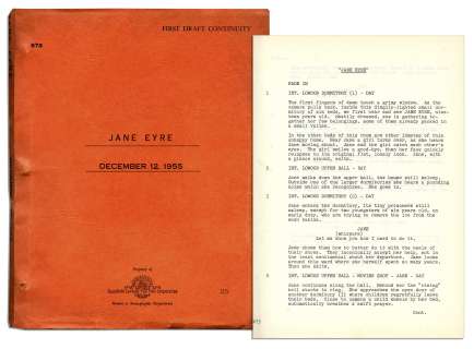 20th Century Fox Screenplay Draft of the Never Produced Film, ’’Jane Eyre’’ | Nate Sanders