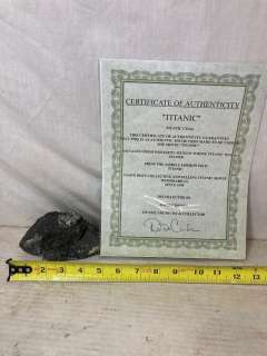 1997 "Titanic" Large Boiler Room Coal Piece Movie Props COA | misc / divers