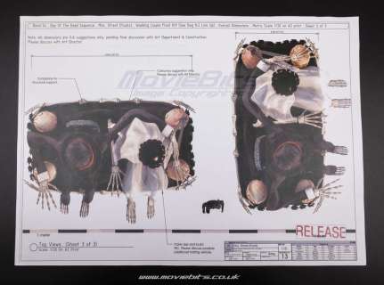 Spectre | Spectre - Day of the Dead Skeleton Wedding Couple Float Blueprint | Movie Bits