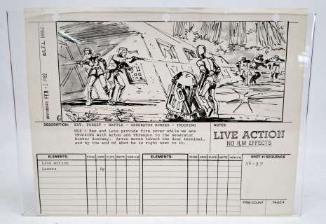 Star Wars Return of the Jedi Production used Storyboard. Condition good to good plus | misc / divers