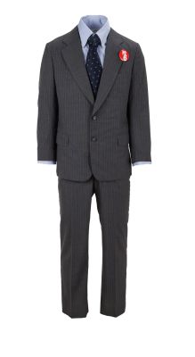 Milk - Lot ##316 - Harvey Milk (Sean Penn) Screen-Worn Suit Ensemble with Campaign Button
