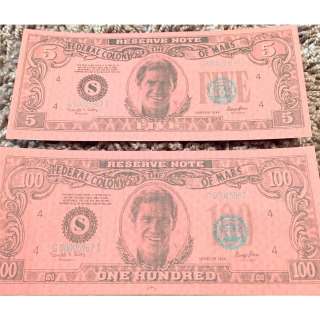 Lot of (2) Prop Federal Colony of Mars Currency Bills from the film "Total Recall" starring Arnold S | Piece of the Past