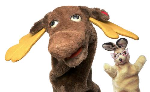 Original Captain Kangaroo’s Bunny Rabbit & Mr. Moose Puppets Obtained Directly from Bob Keeshan | Nate Sanders