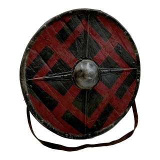Lot 136 - Vikings Valhalla Harald Sigurdsson Leo Suter Screen Used Army Shield Ep 101 - Lot #136 - Vikings Valhalla Harald Sigurdsson Leo Suter Screen Used Army Shield Ep 101: Authentic Auction Item | VIP Fan Auctions