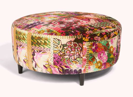 And Just Like That… | Lot #130 - LTW’s Colorful Patchwork Style Ottoman | Julien’s