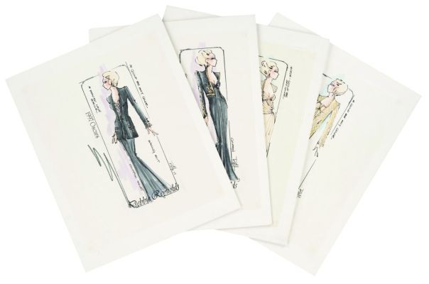 Lot 30 - A Collection of Debbie Reynolds Oscars Costume Sketches. | Van Eaton Galleries