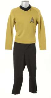 Lot 1237 - Walter Koenig "Chekov" Starfleet uniform with tunic and pants from Star Trek: The Original Series.