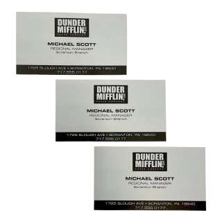The Office (2005-2013) Michael Scott (Steve Carell) Screen Used Business Cards | VIP Fan Auctions