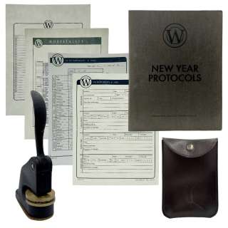 Snowpiercer Production Used Notary Stamp For Passes, Pouch, Hospitality Binders & 4 Pages Of Paper Work | VIP Fan Auctions