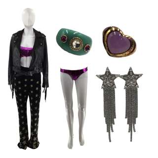 Saltburn Venetia Catton (Alison Oliver) Screen Worn Star Earrings, Jacket, Trousers, Heart Shaped Ring, Ring & 2 Piece Bikini Set Ch 1 Sc 70c,71 | VIP Fan Auctions