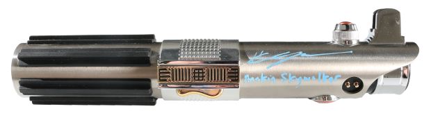 Anakin Skywalker from Star Wars Galaxy’s Edge Prop Replica Lightsaber Signed by Hayden Christensen with Character Name | SWAU