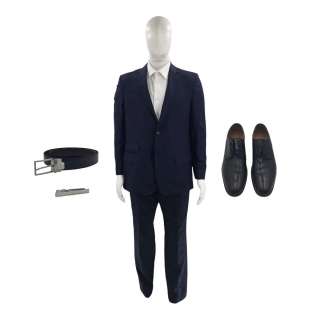 G20 VP Harold Moseley (Clark Gregg) Screen Worn Belt, Dress Shoes, Suit Jacket, Suit Pants, Button-Up Shirt & Tie Clip Ch 1 Sc 26a | VIP Fan Auctions