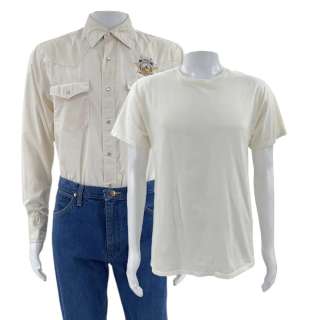 Eddington Joe (Joaquin Phoenix) Screen Worn Button-Up Shirt, Undershirt & Jeans Ch 2b, 2c Sc 36-44 | VIP Fan Auctions