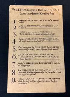 Harry Potter and the Chamber of Secrets (2002) - Gilderoy Lockhart Exam Questionnaire | Hanlin Auction Service