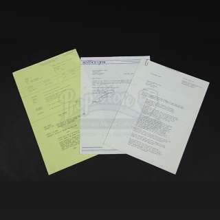 STAR WARS: RETURN OF THE JEDI (1983) - Lot 399 - Stuart Freeborn‘s Contract and Production Paperwork
