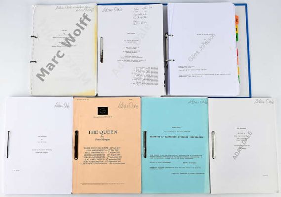 Lot 3162 - Seven Original Production Scripts; The Queen (2006) The BFG (2016) and others