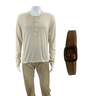 The Wrecking Crew Jonny Hale Screen Worn Henley, Pants & Belt Ch 7 Sc Multiple | VIP Fan Auctions
