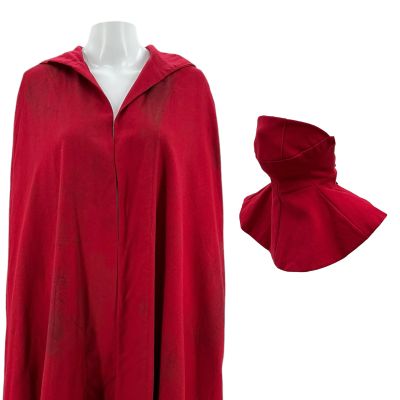 Lot 37: The Handmaid’s Tale June Osborne Production Worn Cloak & Face Mask | VIP Fan Auctions