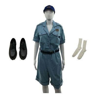 Lot 56: The Sheep Detectives Postwoman Jo Screen Worn Hat, 2 Piece Uniform Set, Belt, Socks & Dress Shoes | VIP Fan Auctions