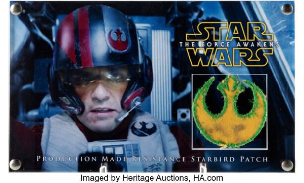 Star Wars: Episode VII - The Force Awakens (Disney, 2015), Trio of Production-Made Resistance Starbird Patches. | Heritage