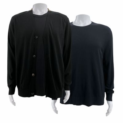 Lot 19: The Love Hypothesis Adam Carlsen (Tom Bateman) Screen Worn Cardigan, T-Shirt & Sweater Ch 14,15 Sc Multiple | VIP Fan Auctions