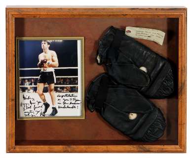 Robert De Niro (Jake LaMotta) "Raging Bull" Film Used Vintage Boxing Gloves and Signed Photograph PSA | Gotta Have Rock and Roll