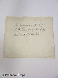 Three Musketeers Cardinal Richelieu (Christoph Waltz) Note Movie Props | Premiere Props