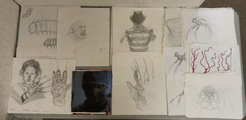 "Freddy vs Jason" Movie - Large group of assorted original Freddy character concept sketches includi | Direct Liquidation