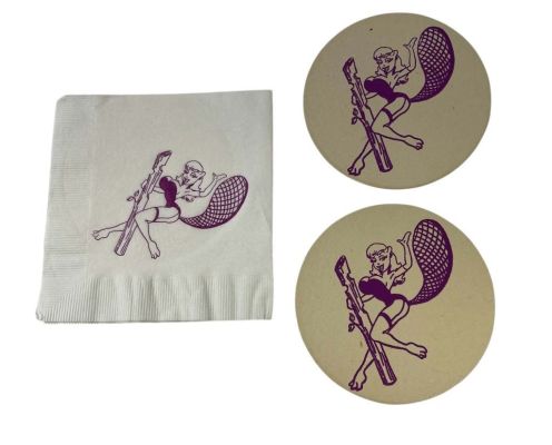 Lot 291 - Striptease (1996) - Eager Beaver Prop Napkin and Drink Coasters | Hanlin Auction Service
