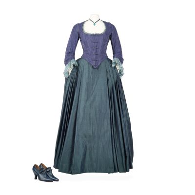 Outlander | Two of Claire’s costumes, known as ’The Stable Dress’, and ’The Teal Josephine Dress’ Season 5, Episode 6, ’Better to Marry Than Burn’ Qty | Bonhams