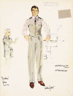 Lot 566 - Costume sketch for Jack Nicholson in Chinatown
