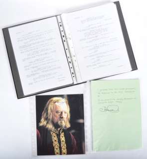 COLLECTION OF BERNARD HILL - LOTR - ORIGINAL PRODUCTION SCRIPT | Auctioneum Ltd