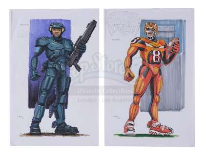 STARSHIP TROOPERS (1997) - Lot 793 - John Bell Hand-Painted Johnny Rico (Casper Van Dien) Concept Artwork