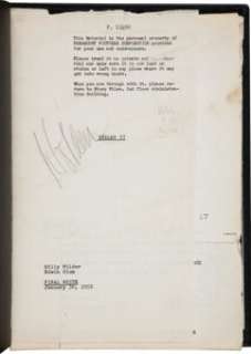 A William Holden Signed Script from "Stalag 17," 1953. (Total: 11 Items) | Heritage