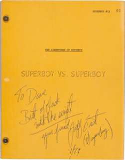 A Script from "The Adventures of Superboy, 1961. | Heritage