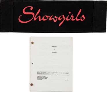 A Script and Chair Back from "Showgirls." (Total: 2 Items) | Heritage